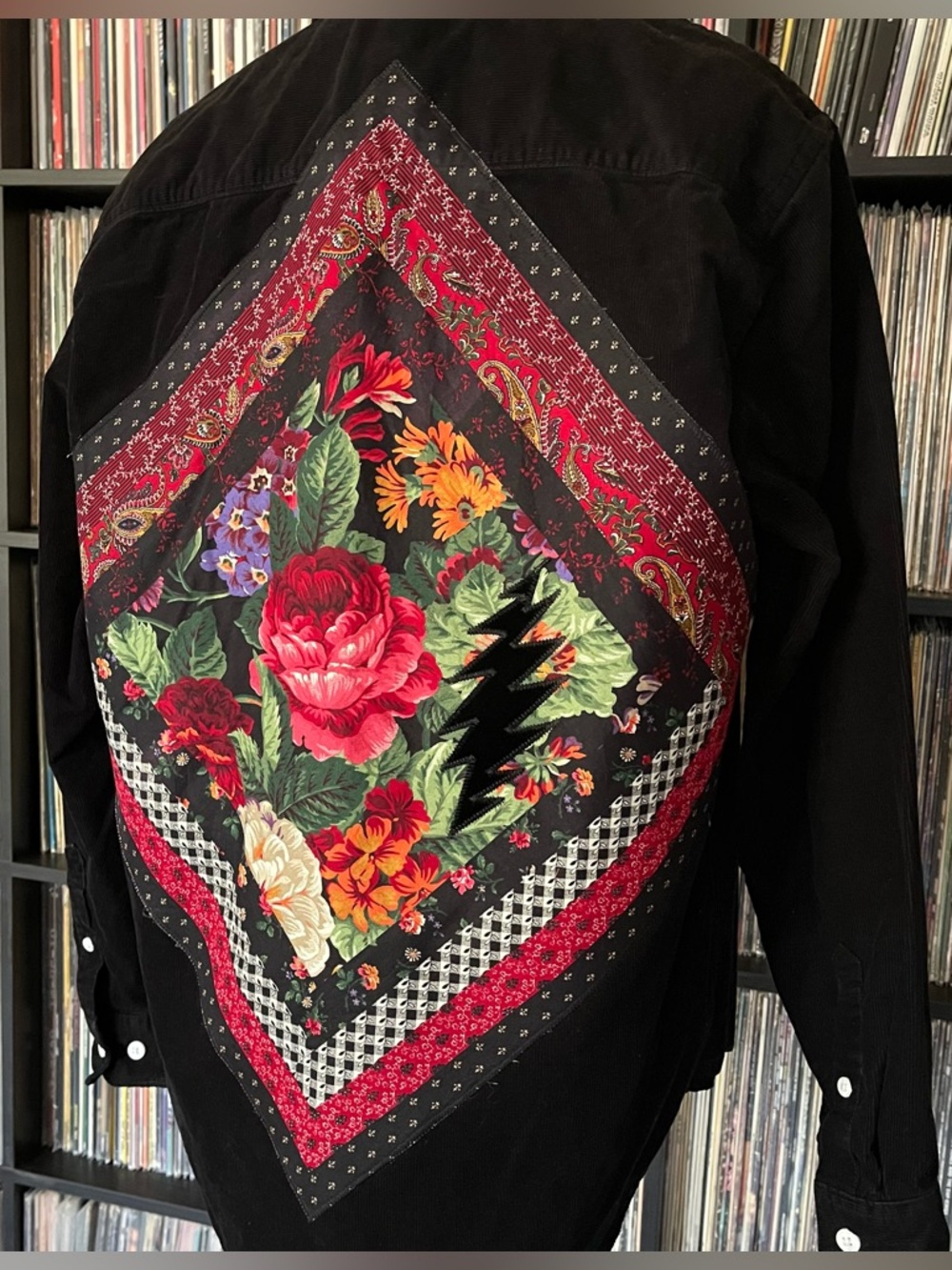 Must have been the roses 🥀 grateful vintage quilt block dead company shakedown🖤